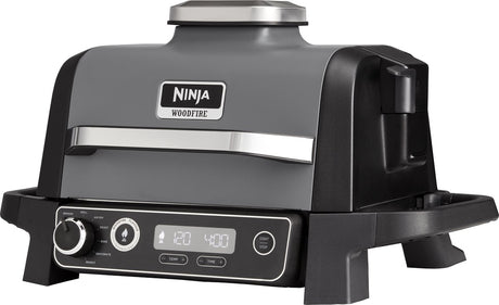 Ninja woodfire - 7-in-1 elektrische bbq grill, smoker airfryer - tafelmodel barbecue - geschikt voor balkon - og701eu