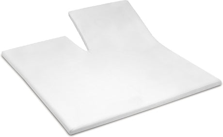 Cinderella - sundays - topper hoeslaken met split - 160x200 cm - tot 15 cm matrashoogte - 100% katoen-satijn - wit