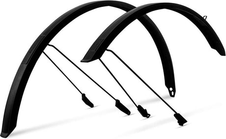 Acid mudguard set 45 2.0 28 inch - spatbordenset fiets - voor 28 inch wielen - staal kunststof - zwart