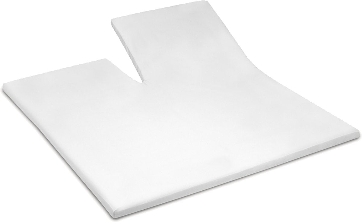 Cinderella - topper - hoeslaken met split - tot 15 cm matrashoogte - double jersey - 200x200 210 cm - wit