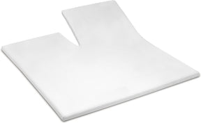 Cinderella - topper - hoeslaken met split - tot 15 cm matrashoogte - double jersey - 200x200 210 cm - wit
