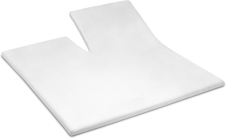 Cinderella - topper - hoeslaken met split - tot 15 cm matrashoogte - double jersey - 200x200 210 cm - wit
