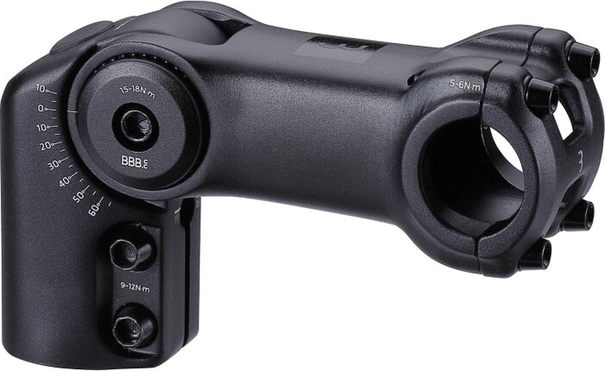Bbb cycling stuurpen verstelbaar 80mm - verstelbare stuurpen racefiets, e-bike mtb - 25.4mm stuurpenverlenger - -40° +60° hoek - highfix - bhs-34
