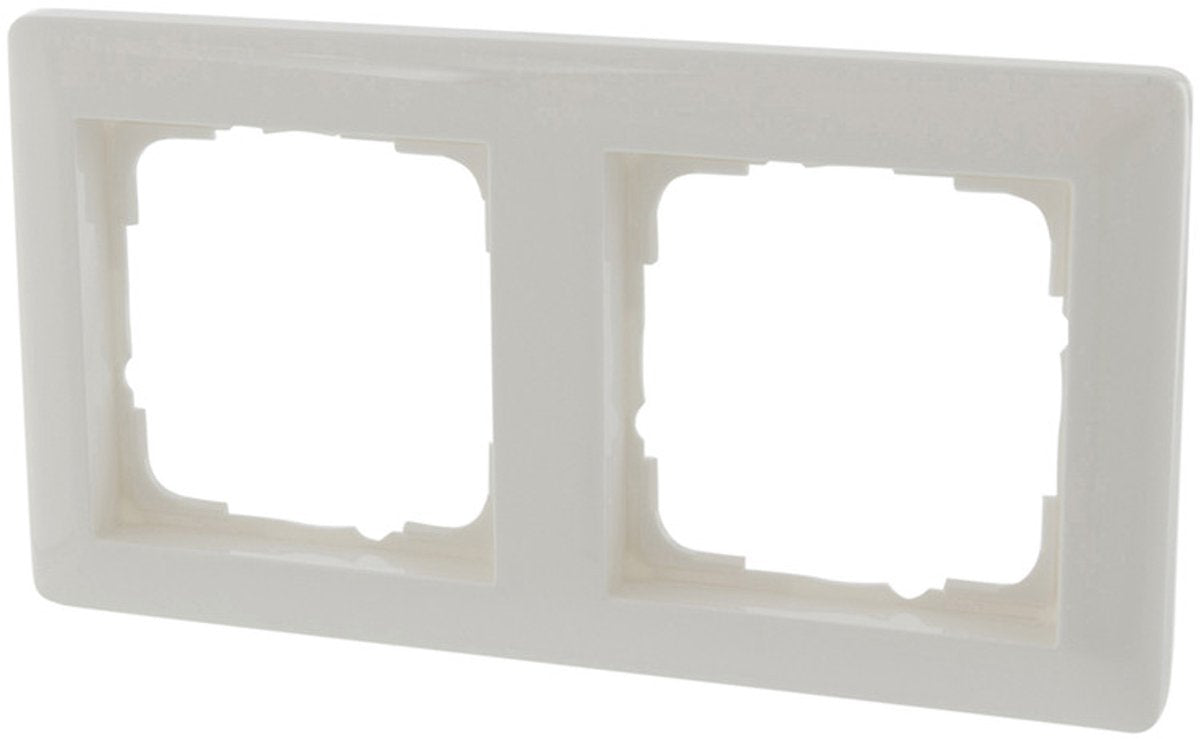 Gira system 55 afdekraam inbouw - 2-voudig polarwit