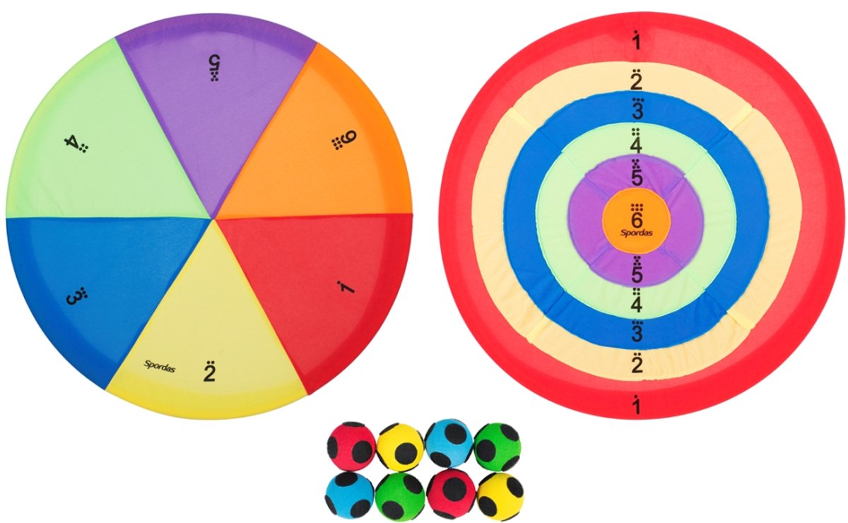 Spordas werpspel hook-n-loop targets starterset voor kinderen.