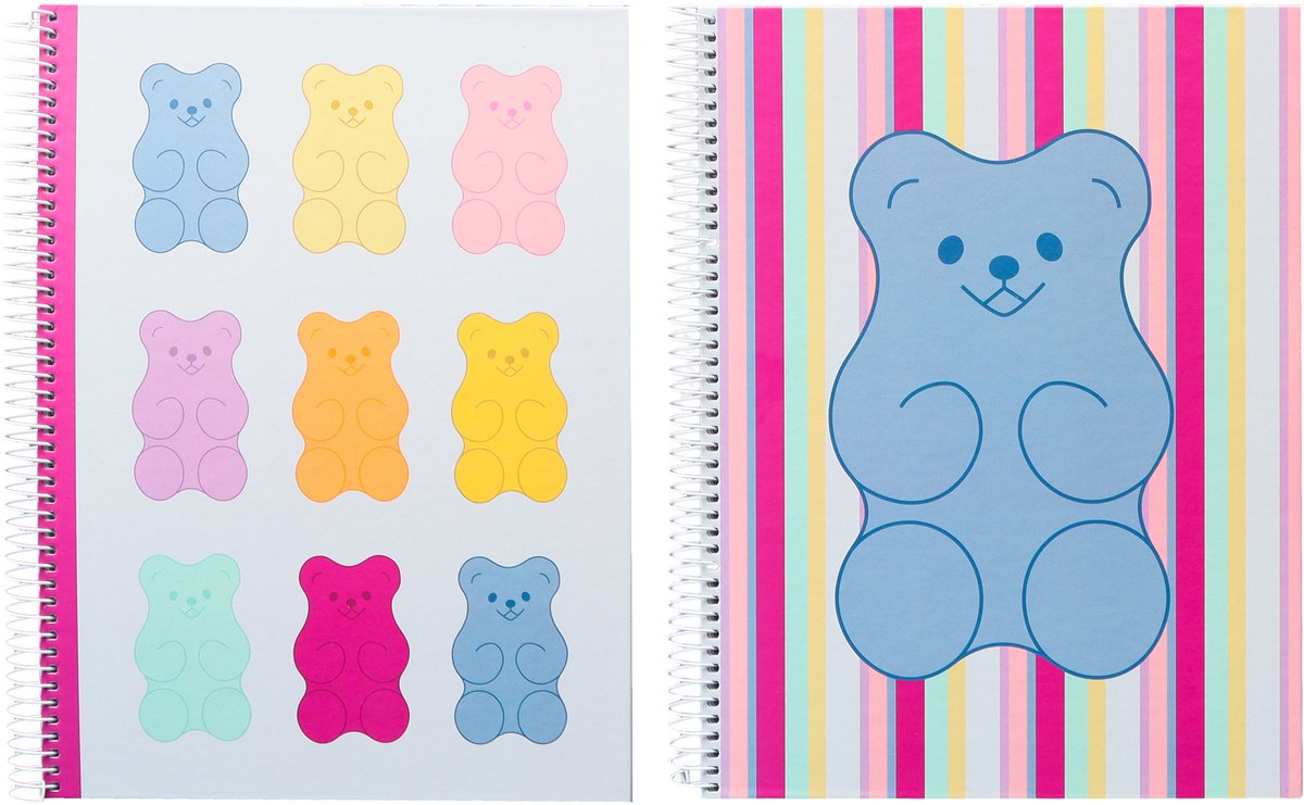 Kangaro spiraalblok - b'log sweet candy - formaat a4 - met lijn - met aardbeiengeur - an-122688-a