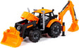 Cavallino tractor met lader en graafmachine geel, schaal 1:32