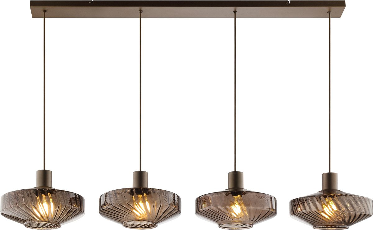 Brilliant lyn - hanglamp - 4-lichts - e27 - koffie