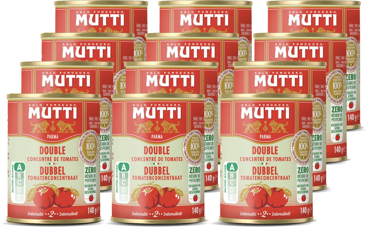 Mutti tomatenpuree dubbel geconcentreerd zrp - 12 x 140 gram