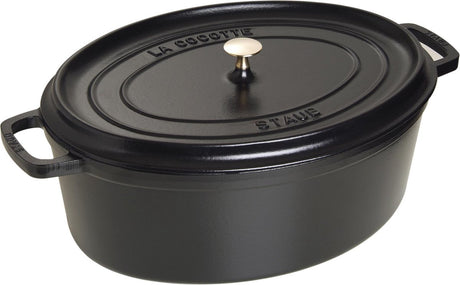Staub braadpan ovaal cocotte zwart - ø 41 cm 12 liter