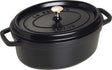 Staub braadpan ovaal cocotte zwart - ø 29 cm 4.2 liter