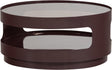 Woood sero salontafel - metaal glas - bruin - 32x70x70