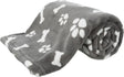 Trixie hondendeken kenny fleece bot pootjes grijs