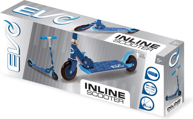 Outdoor evo junior inline blauw - aluminium step