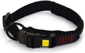Beeztees parinca premium halsband hond - hondenhalsband - met lock - nylon neopreen - zwart - 60-65cmx35mm