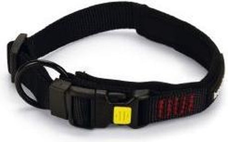 Beeztees parinca hondenhalsband nylon - zwart 40-45 cm x 20 mm