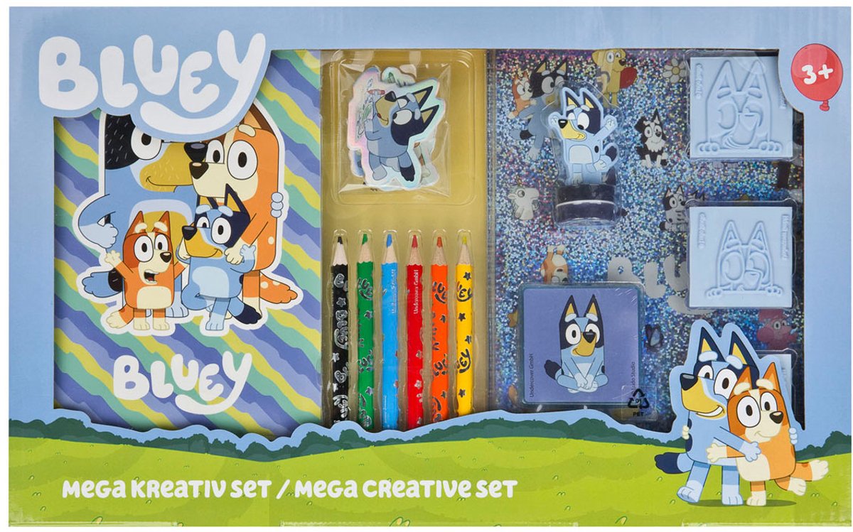 Undercover mega kleur en stempel set bluey