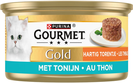 Gourmet gold hartig torentje - kattenvoer natvoer - tonijn - 24 x 85 g
