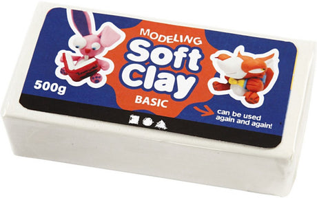 Creativ company cc soft clay 500 gr wit