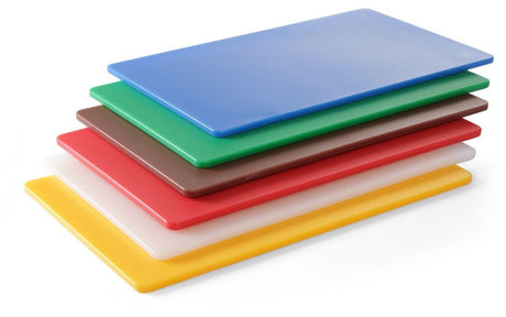 Hendi snijplankenset - hdpe 500 kunststof - gastronorm 1 1 - 530x325 mm, 10 mm dik - haccp kleurcodering - 6 kleuren, 6 stuks - voor horecakeuken
