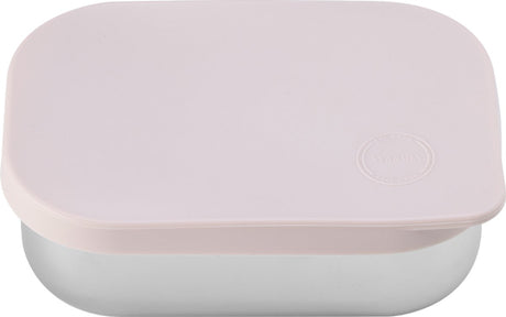 Aya ida aya ida - lunch box - opbergdoos - meenemen - brood - lunch - salade - rvs- siliconen deksel - 900ml - soft rose