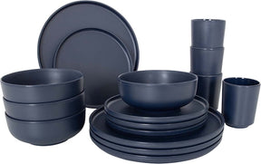 Bo-camp - industrial - servies - patom - 16 stuks - blauw