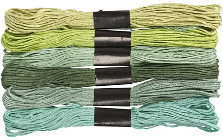 Creativ company cc borduurgaren 1 mm groen 6 stuks