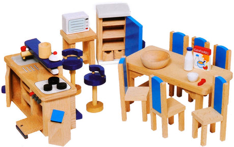 Goki poppenhuismeubeltjes: moderne keuken 30-delig (incl. toebehoren, excl.