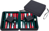 Engelhart backgammon reisspel met rits - zwart