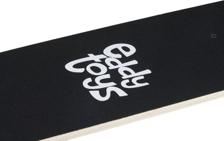 Eddy toys skateboard - van hout en aluminium - kleurrijke print - geschikt voor kinderen - afmeting 79 x 19,5 x 12 cm - gewicht 1749 gram - zwart - 2 jaar garantie 70 cm