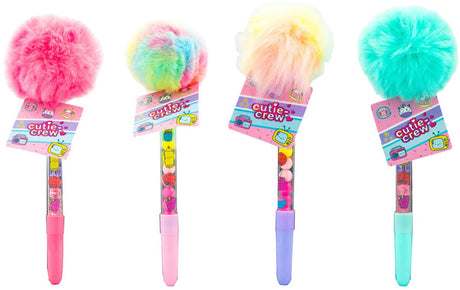 Canenco twisk cutie crew pen kristal fluffy - kleurrijke balpennen display 1 stuk