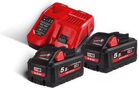Milwaukee m18 hnrg-552 accu pack 2x 18v 5.5ah li-ion m18™ high output™ - 4933464713