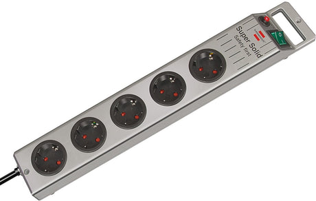 Brennenstuhl super-solid-line stekkerdoos 5-voudig zilver 2,5m h05vv-f 3g1,5 *fr*