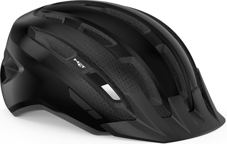 Met downtown fietshelm mannen vrouwen – fietshelm racefiets volwassenen – e-bike – trekking – maat s m (52-58cm) – black glossy (zwart) s m