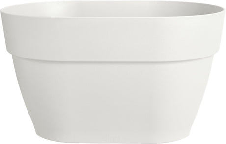 Elho vibia campana flower bridge 40 - plantenbak voor balkon railing - 100% gerecycled plastic - ø 39.0 x h 22.0 cm - zijdewit