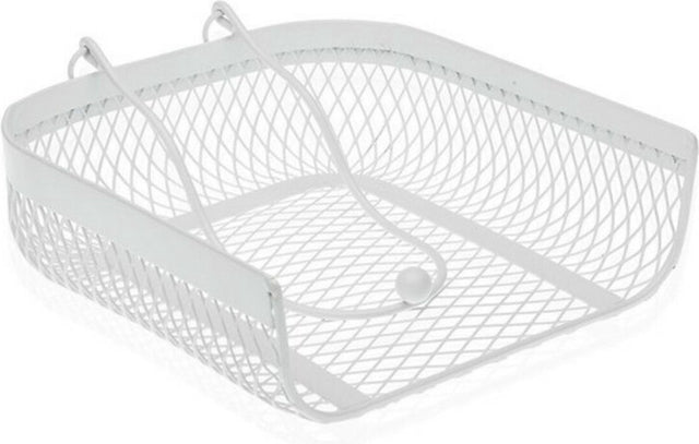 Versa servethouder wit metaal (20 x 6,8 x 18,5 cm)