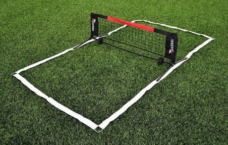Precision voettennisset mini 1,2 x 2,5 m zwart wit 7-delig