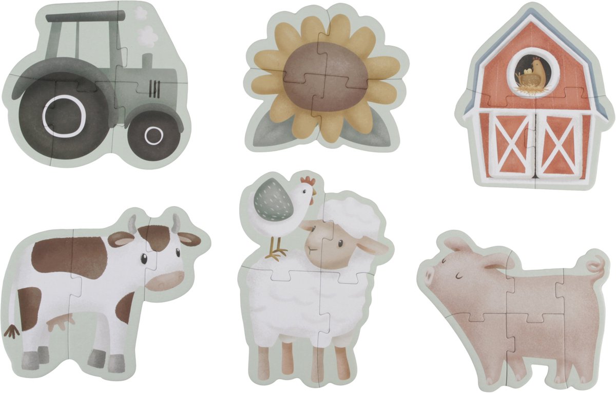 Little dutch - 6 in 1 puzzel fsc - little farm