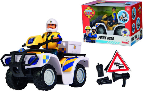 Simba - brandweerman sam - politie quad inclusief figuur - speelgoedvoertuig - vanaf 3 jaar
