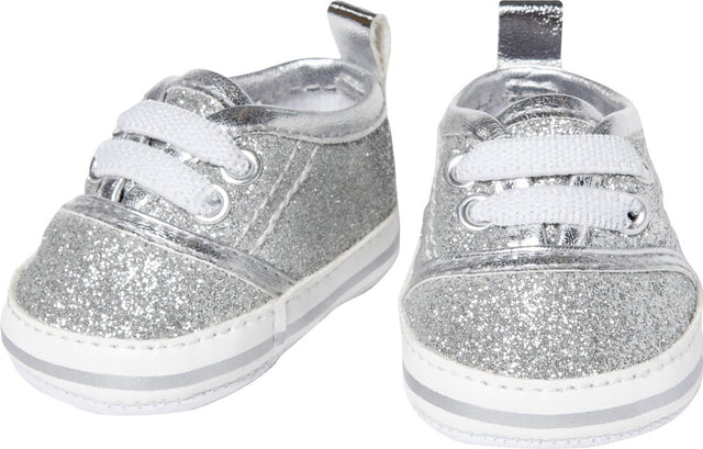 Heless poppenschoenen junior 38-45 cm zilver wit