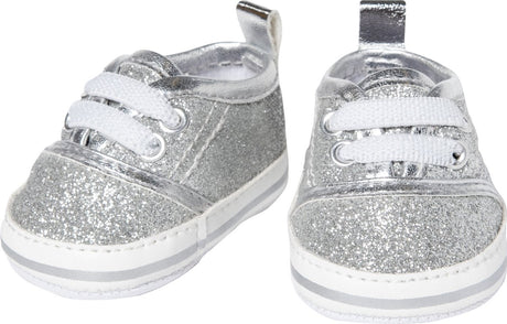 Heless poppensneakers glitter zilver, 30-34 cm