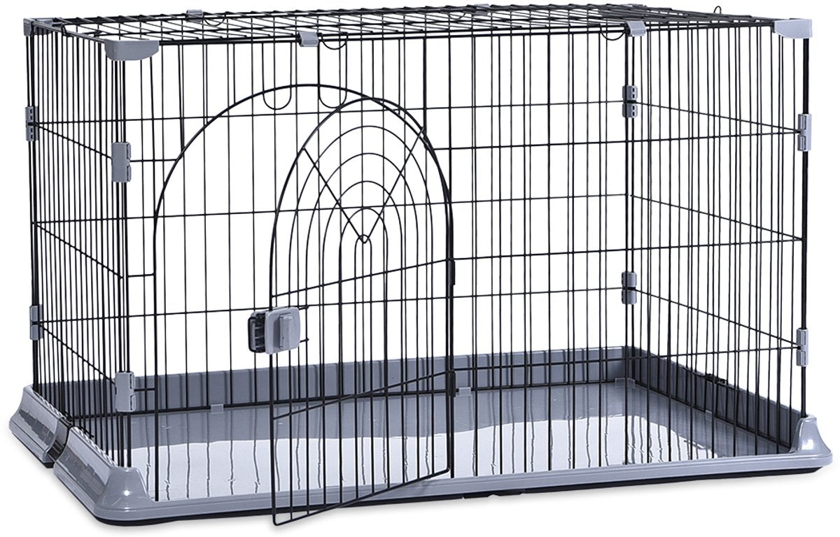 Duvo plus kattenbench - draadkooi voor katten met veiligheidsslot - uitneembare bodem - 100x65x60cm