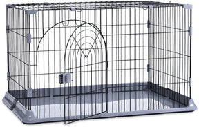 Duvo plus kattenbench - draadkooi voor katten met veiligheidsslot - uitneembare bodem - 100x65x60cm