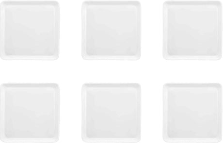 Medard de noblat - yaka white - vierkant dinerbord 25.5x25.5 cm - 6 delig - porselein