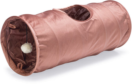 Designed by lotte kattentunnel cylla - kattenspeelgoed - roze - 65x25x25 cm