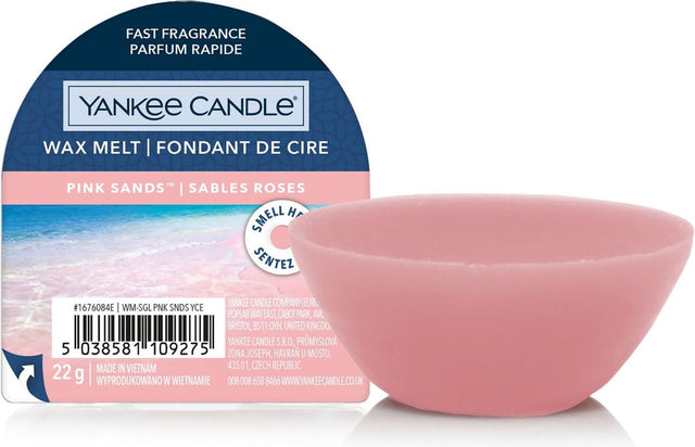 Yankee candle - pink sands - wax melt - 8 branduren