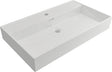 Plieger kansas wastafel - 80 cm x 45 cm - met kraangat - wit