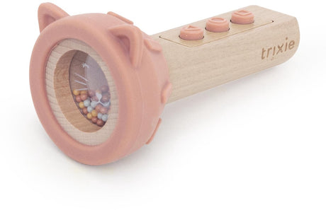 Trixie houten zaklamp met siliconen mrs. cat – sensorisch activiteitenspeelgoed vanaf 10 maanden