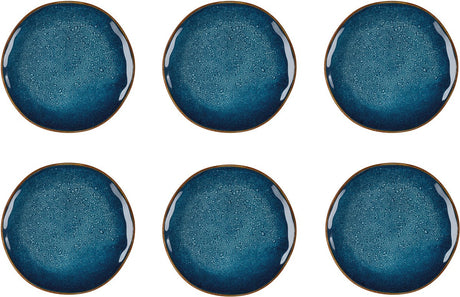 Medard de noblat - vertigo denim - dinerborden 27 cm - 6 delig - stoneware