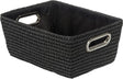 Wenko opbergmandje chromo 28 x 19,5 x 12 cm polyurethaan zwart